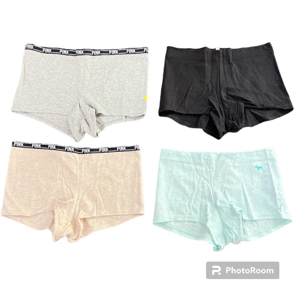 (4) pair PINK boyshorts boy shorts underwear panties NEVER WORN  2015 XS